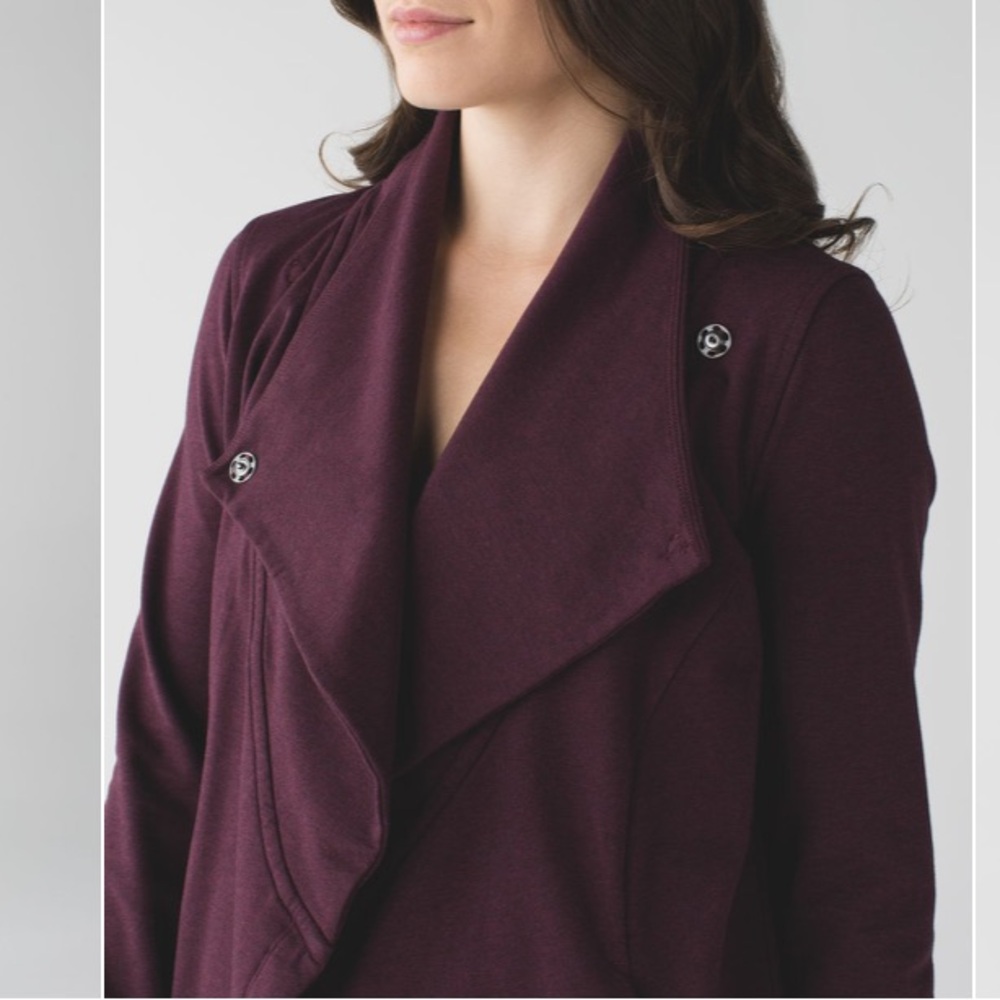 Lululemon That's A Wrap Heathered Bordeaux Drama Ladies Size 4 Comfy Athleisure - Picture 11 of 14